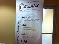 Orleans Chamber of Commerce  Retractable banner designed and printed by SURE Print